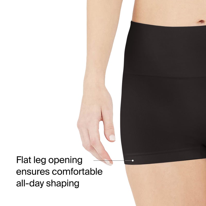 SPANX SPANXshape Everyday Shaping Boyshort - Comfortable Core Control Shapewear Underwear - Invisible Under Clothes - No-Show - Black - Medium - Image 4